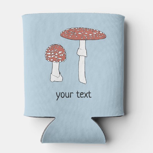 Rafraîchisseur Pour Canette Amanita Champignons Fun Fungi PERSONNALISER IT (Dos)