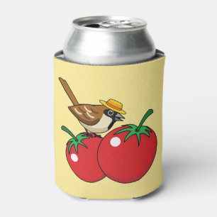 Rafraîchisseur Pour Canette Amant Bio Mangeur de Tomate Rouge Sparrow