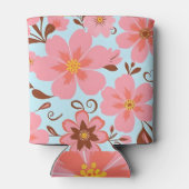 Rafraîchisseur Pour Canette Ambiance florale rose - Fleurs Pastel Vibes-Retro (Dos)