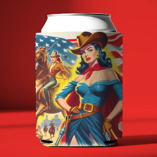 Rafraîchisseur Pour Canette American Cowgirl Pin-up