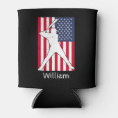 Rafraîchisseur Pour Canette American Flag Baseball personnalisé (Devant)