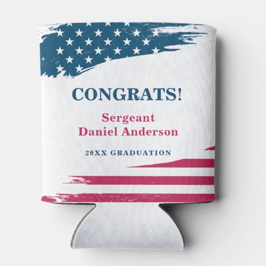 Rafraîchisseur Pour Canette American Flag Graduation Party Can Coolers (Dos)