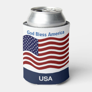 Rafraîchisseur Pour Canette American Flag Personnalisez le nom et la taille du