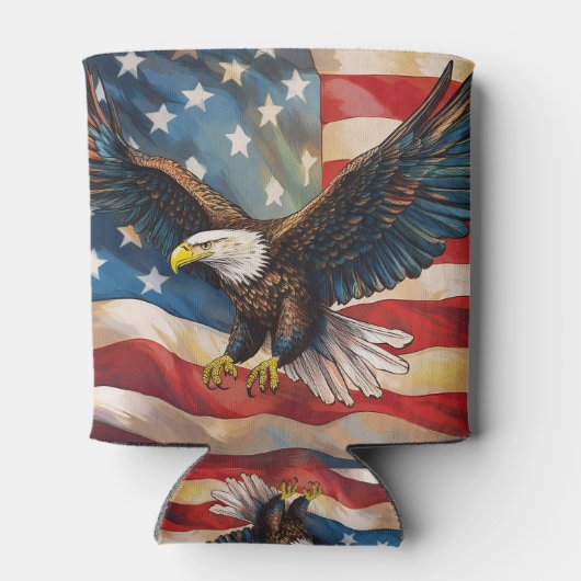 Rafraîchisseur Pour Canette American Flag with Bald Eagle (Dos)