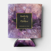 Rafraîchisseur Pour Canette Améthyste mauve mariée et Mariage de mariée (Devant)