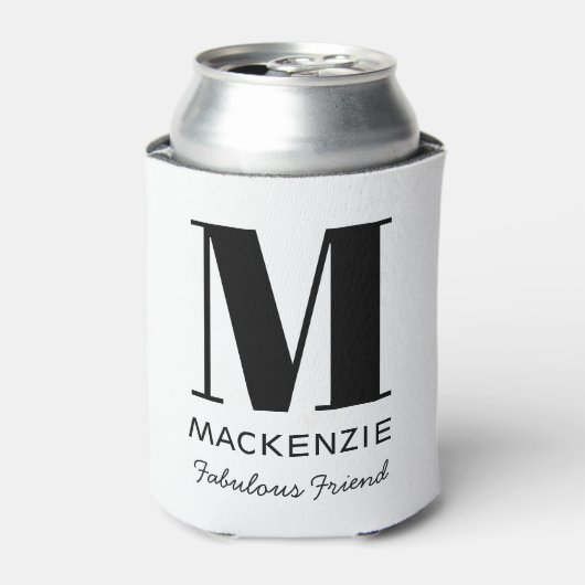 Rafraîchisseur Pour Canette Ami à la mariée Nom du monogramme (Can devant)