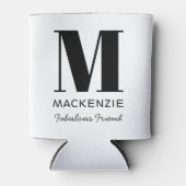 Rafraîchisseur Pour Canette Ami à la mariée Nom du monogramme (Devant)