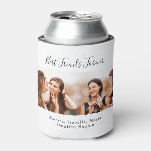Rafraîchisseur Pour Canette Amis pour toujours BFF photo party blanc