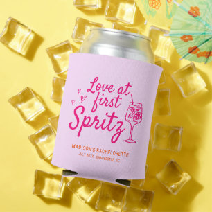 Rafraîchisseur Pour Canette Amour Au Premier Spritz Pink Orange Bachelorette
