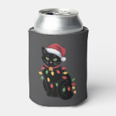 Rafraîchisseur Pour Canette Amoureux des chats noir Noël Kitten Cadeau Chat Ma (Can devant)