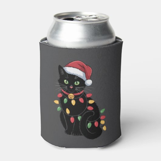 Rafraîchisseur Pour Canette Amoureux des chats noir Noël Kitten Cadeau Chat Ma (Can devant)