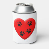 Rafraîchisseur Pour Canette Amoureux des chats Red Heart Et Paws (Can Dos)