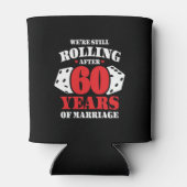 Rafraîchisseur Pour Canette Amusant Couples du 60e anniversaire mariés 60 ans (Dos)