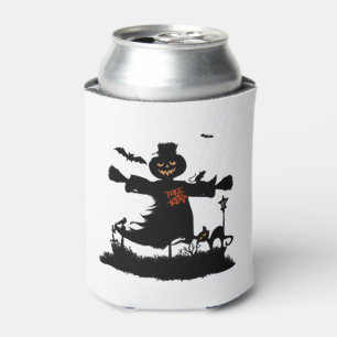 Rafraîchisseur Pour Canette Amusant design d'halloween avec épouvantail