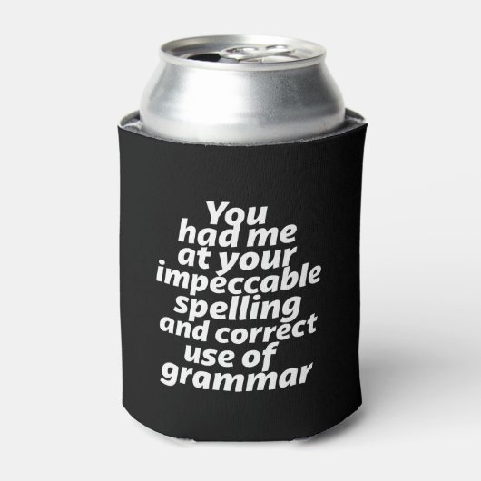Rafraîchisseur Pour Canette Amusant Humour enseignant anglais utilisation corr (Can devant)