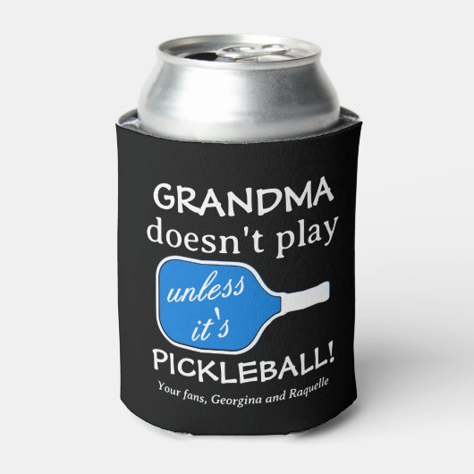 Rafraîchisseur Pour Canette Amusant Pickleball Humour Amusant Grandma mignonne (Can devant)