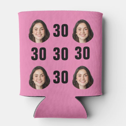 Rafraîchisseur Pour Canette Amusant Unique 30e anniversaire Photo Cool Retro (Dos)