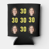 Rafraîchisseur Pour Canette Amusant Unique 30e anniversaire Photo Cool Retro (Devant)