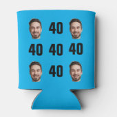 Rafraîchisseur Pour Canette Amusant Unique 40e anniversaire Photo Cool Retro (Dos)