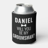 Rafraîchisseur Pour Canette Amusante Groomsman Mariage Bro Proposition Bière n (Can devant)