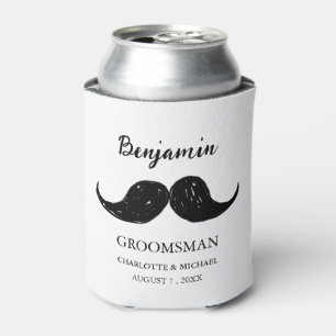 Rafraîchisseur Pour Canette Amusante Mustache Groomsmen Mariage