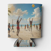 Rafraîchisseur Pour Canette Amusez-Vous Dans La Peinture À L'Huile De Volley-B (Devant)