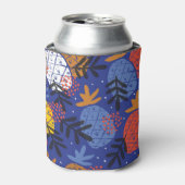 Rafraîchisseur Pour Canette Ananas Abstrait Feuille Vintage Motif (Can devant)