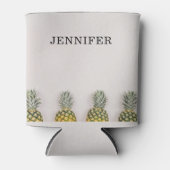 Rafraîchisseur Pour Canette Ananas tropical avec nom (Devant)