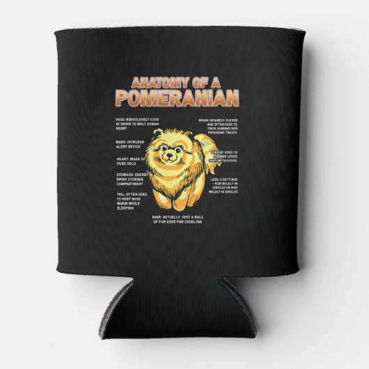 Rafraîchisseur Pour Canette Anatomie d'un Poméranien (Devant)