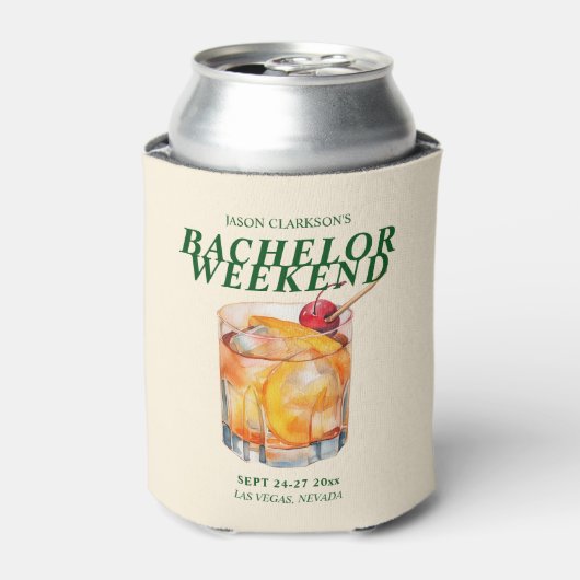 Rafraîchisseur Pour Canette Ancien Cocktail Bachelor Week-end (Can devant)