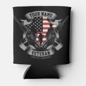 Rafraîchisseur Pour Canette Ancien combattant américain personnalisé Fière Vet (Devant)