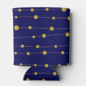 Rafraîchisseur Pour Canette Ancrage en feuille d'or marine moderne bleu marine (Dos)