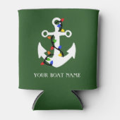 Rafraîchisseur Pour Canette Ancre avec lumières de Noël Nautique (Devant)