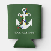 Rafraîchisseur Pour Canette Ancre avec lumières de Noël Nautique (Dos)