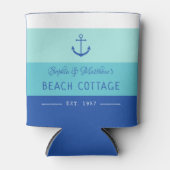 Rafraîchisseur Pour Canette Ancre Bleue Plage Accueil Gratuit (Devant)