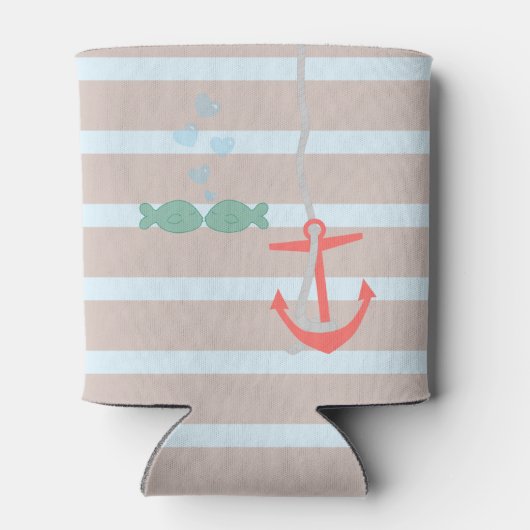 Rafraîchisseur Pour Canette Ancre Love Beachy personnalisée (Dos)