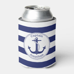 Rafraîchisseur Pour Canette Ancre nautique Le capitaine bleu de la marine Pers