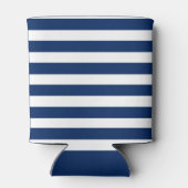Rafraîchisseur Pour Canette Ancre nautique Marine Blue Striped Boat Name (Dos)