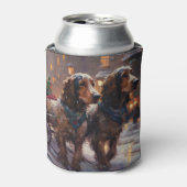 Rafraîchisseur Pour Canette Anglais Cocker Spaniel Noël Festin Saison (Can devant)