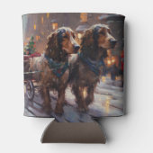 Rafraîchisseur Pour Canette Anglais Cocker Spaniel Noël Festin Saison (Dos)