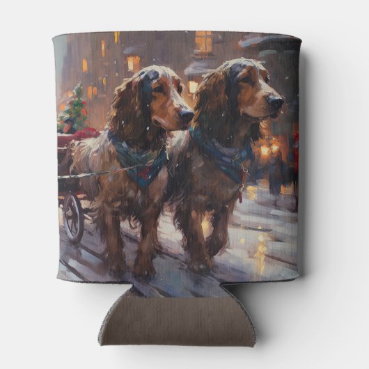 Rafraîchisseur Pour Canette Anglais Cocker Spaniel Noël Festin Saison (Dos)