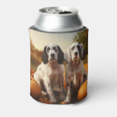 Rafraîchisseur Pour Canette Anglais Setter Puppy Automne Citrouille de plaisir (Can Dos)