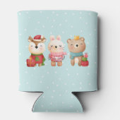 Rafraîchisseur Pour Canette Animaux de Noël en tenue festive (Dos)