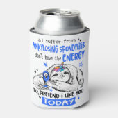 Rafraîchisseur Pour Canette Ankyloss Spondylitis Mois de sensibilisation Ribbo (Can devant)