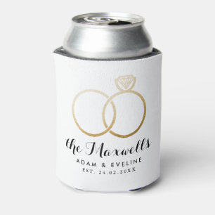 Rafraîchisseur Pour Canette Anneaux Mariages d'or Favoriser le blanc peut refr