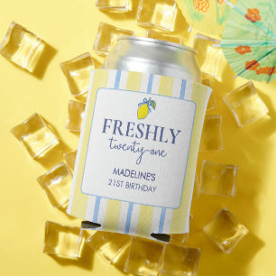 Rafraîchisseur Pour Canette Anniversaire 21 Tendance Citron Frais