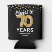 Rafraîchisseur Pour Canette Anniversaire adulte encourage à 70 ans (Dos)