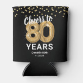 Rafraîchisseur Pour Canette Anniversaire adulte encourage à 80 ans (Devant)