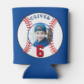 Rafraîchisseur Pour Canette Anniversaire de enfant du baseball Ball Photo (Dos)
