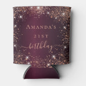 Rafraîchisseur Pour Canette Anniversaire de la Bourgogne rose (Devant)